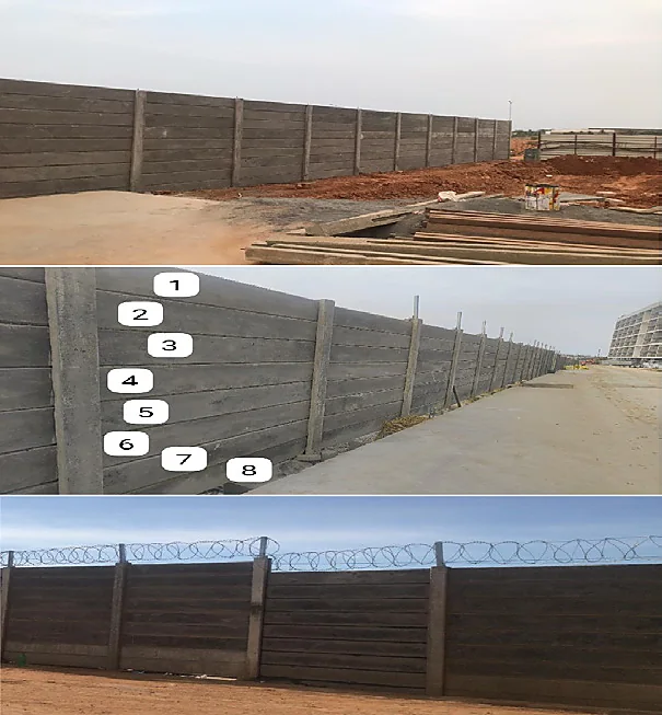 Compound wall precast work