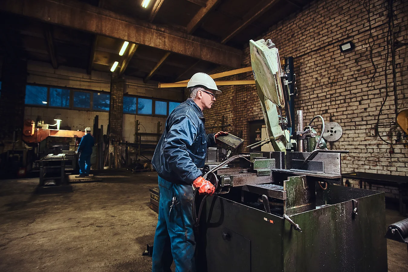 Industrial engineer working at site