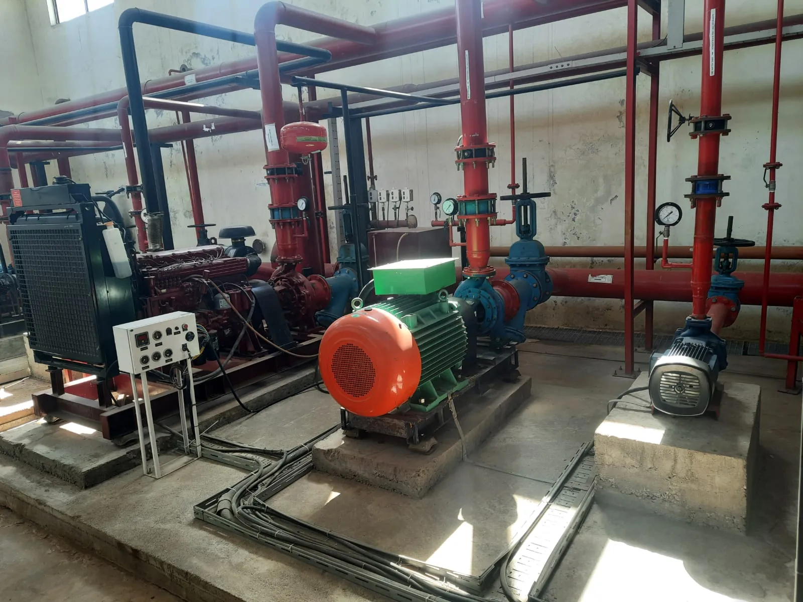 Fire pump room system